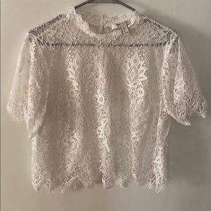 Romantic White Lace Top